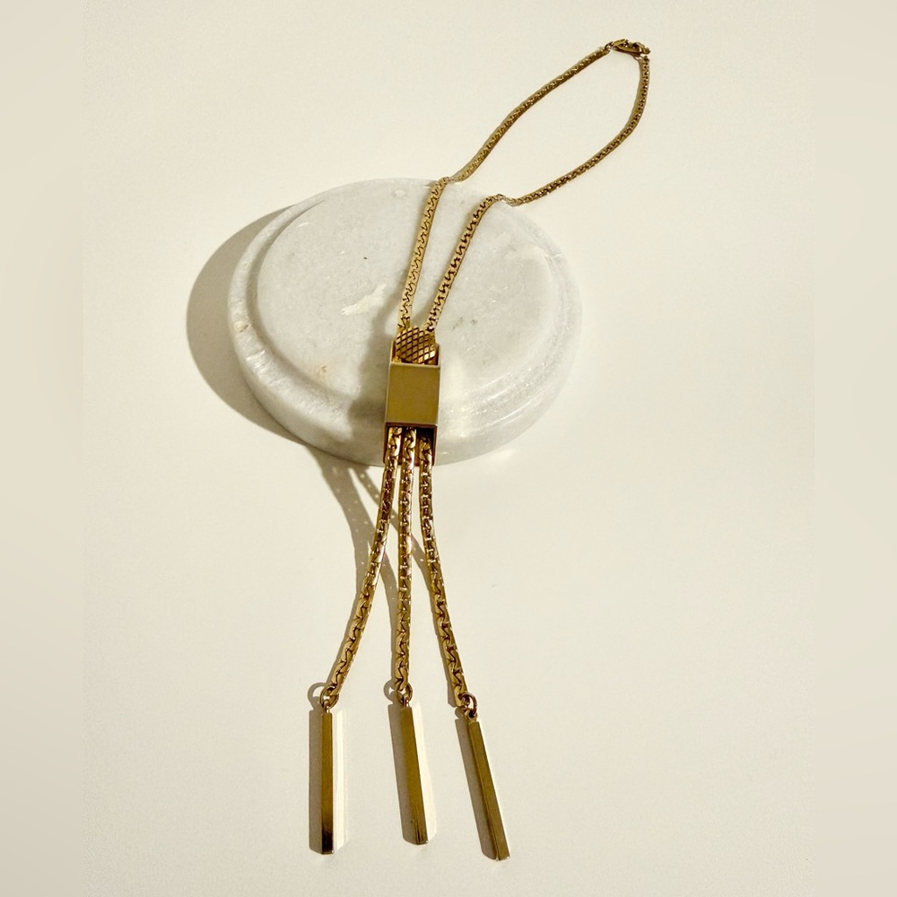 MOVING SALE | Women’s Vintage Gold Bolo Tie Necklace